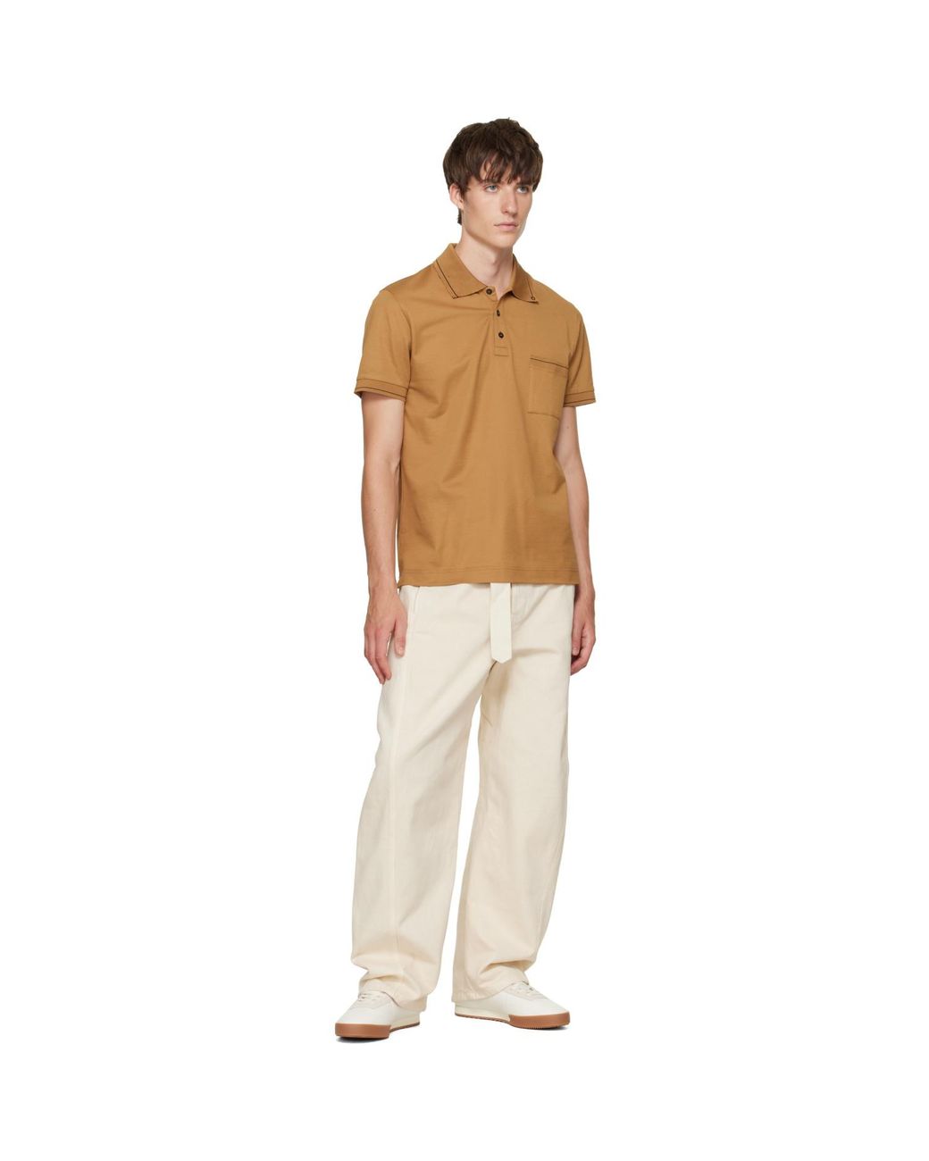 Lacoste White Off- & Aura Leather Sneakers for men