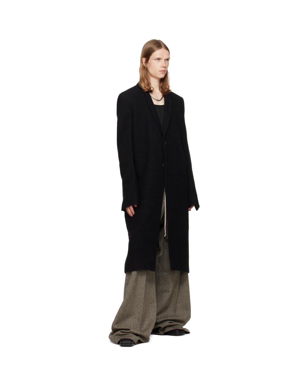 Rick Owens Gray Taupe Tower Wide Bela Trousers for men