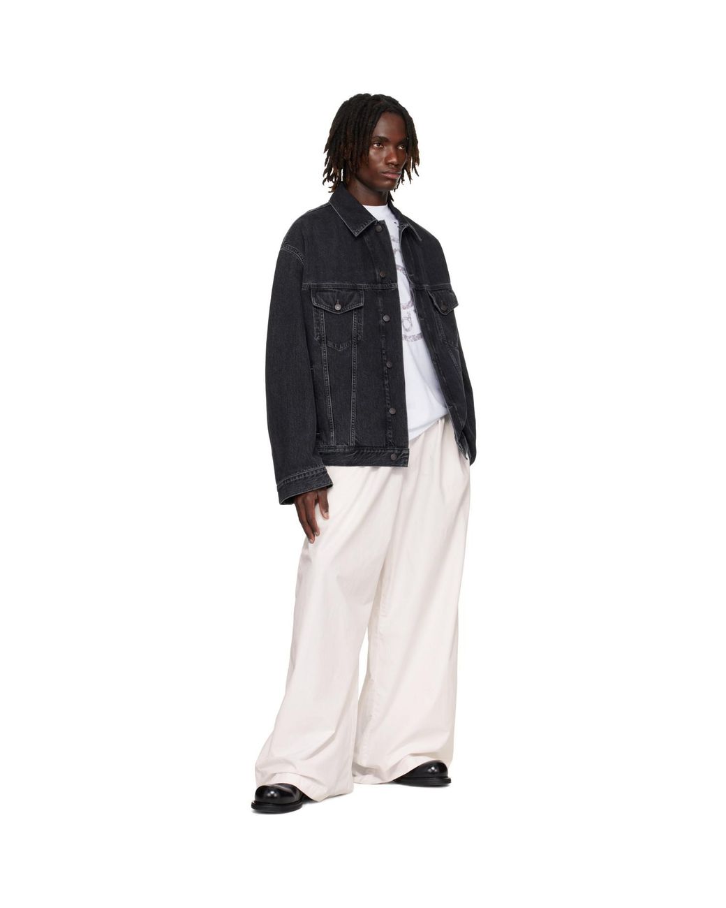 Acne Black Relaxed-Fit Denim Jacket for men