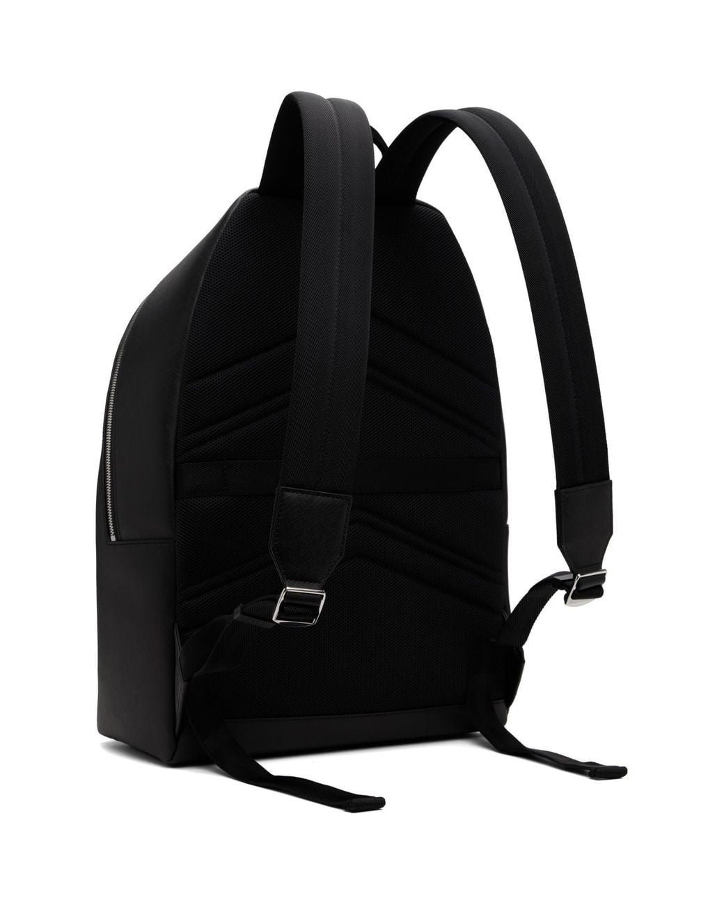 Boss Black Structured Logo Lettering Backpack for men