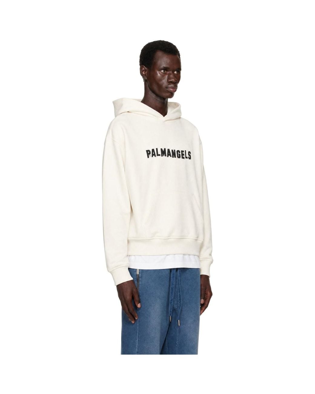 Palm Angels White Off- Palm Hills Regular Hoodie for men