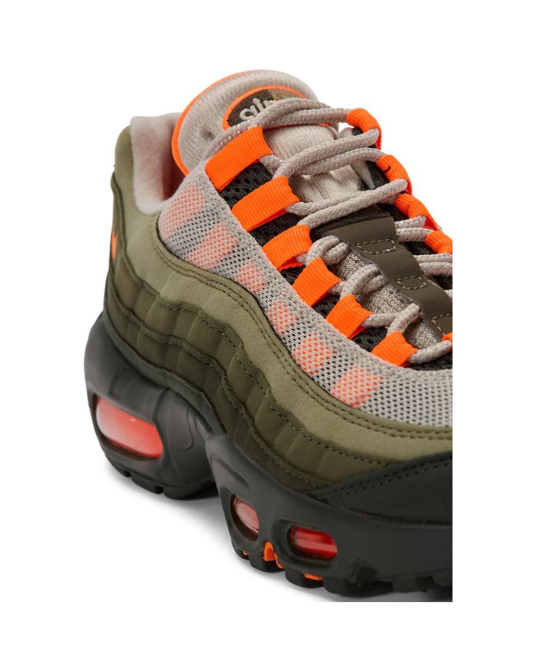 pavement quiet Key Nike Green And Orange Air Max 95 Og Sneakers | Lyst