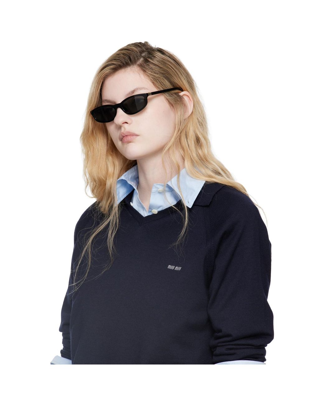 Miu Miu Gray 'Miu Regard' Sunglasses