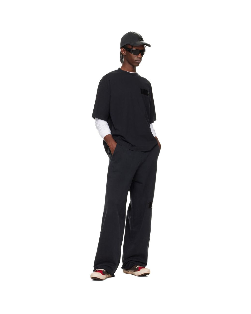 Vetements Black Taped Sweatpants for men