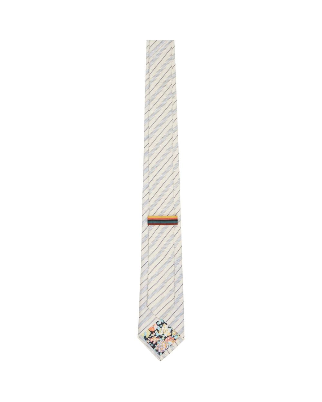 Paul Smith White Off- & 'Shirting Stripe' Tie for men