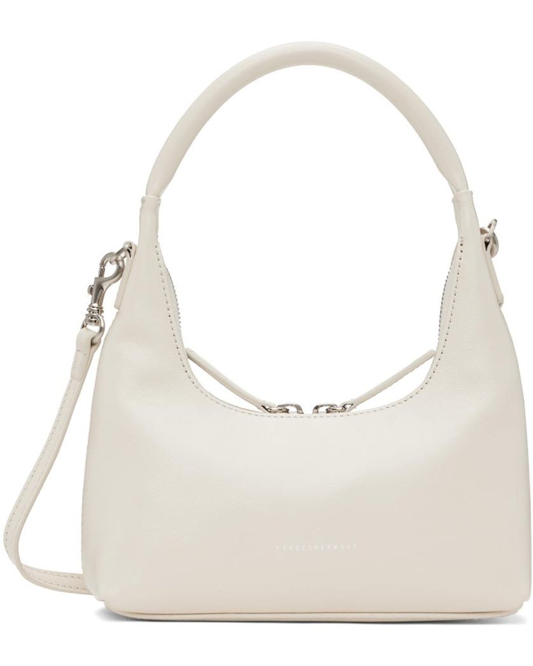 [OPEN YY] / ☆ 24SS CRINKLE MOTO HOBO MINI / WHITE OPEN YY] / ☆ 24SS CRINKLE MOTO HOBO MINI / WHITE