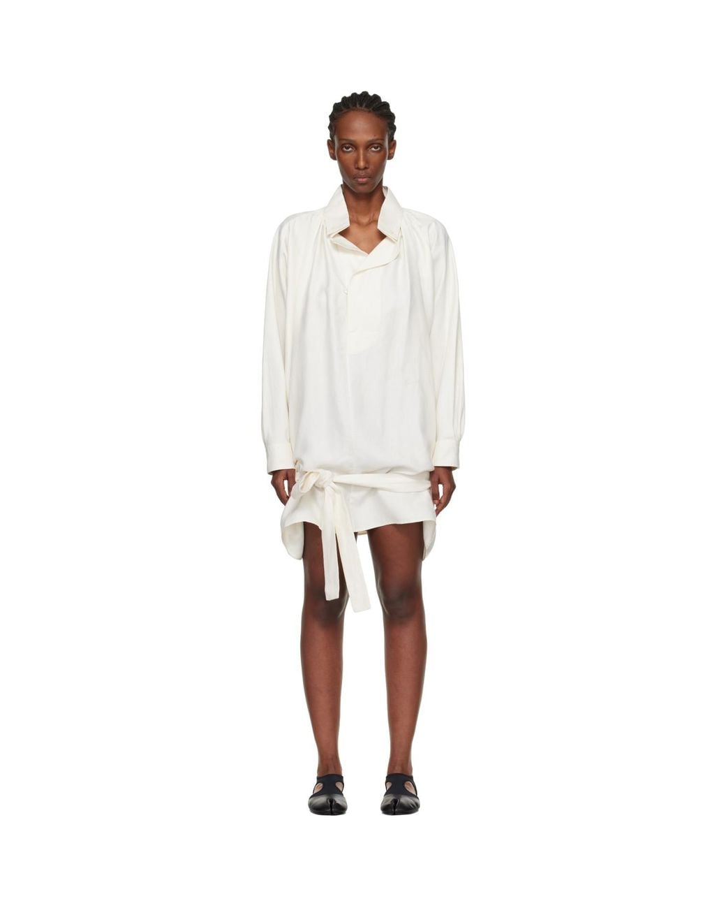 KENZO Black Off- Paris Oversized Blouse Minidress