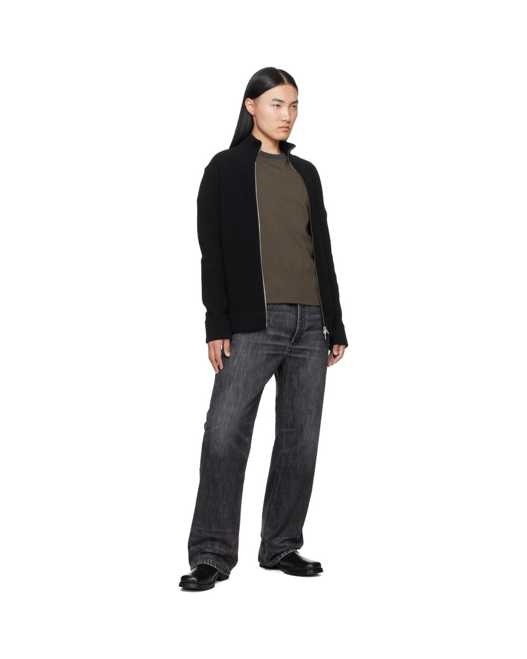 Studio Nicholson Black Square Boots for men