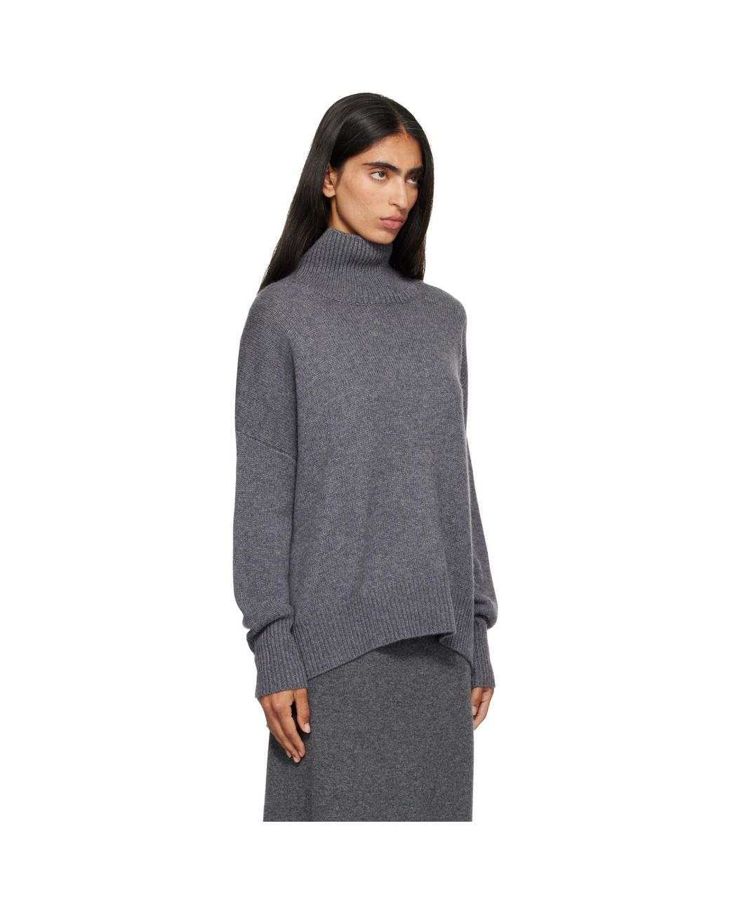 Lisa Yang Gray Heidi Turtleneck