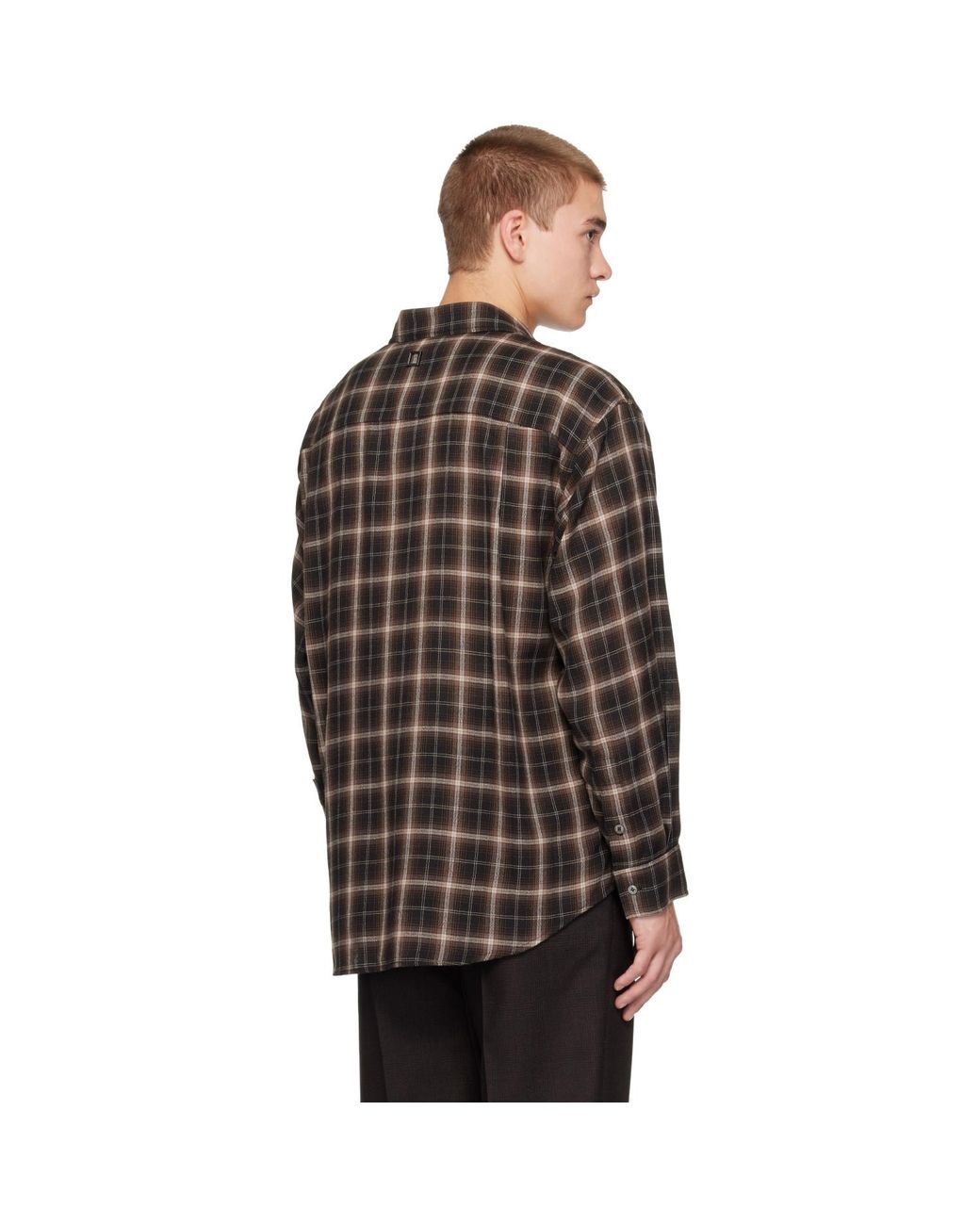 Wooyoungmi Black Ombre Check Shirt for men