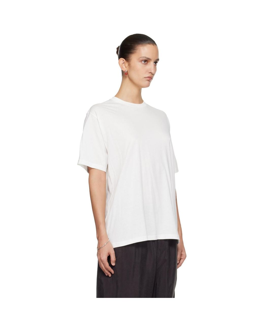 Ssstein White Suvin Cotton Basic T-Shirt