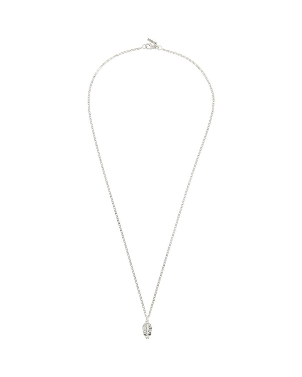 Emanuele Bicocchi Metallic Skull Necklace for men