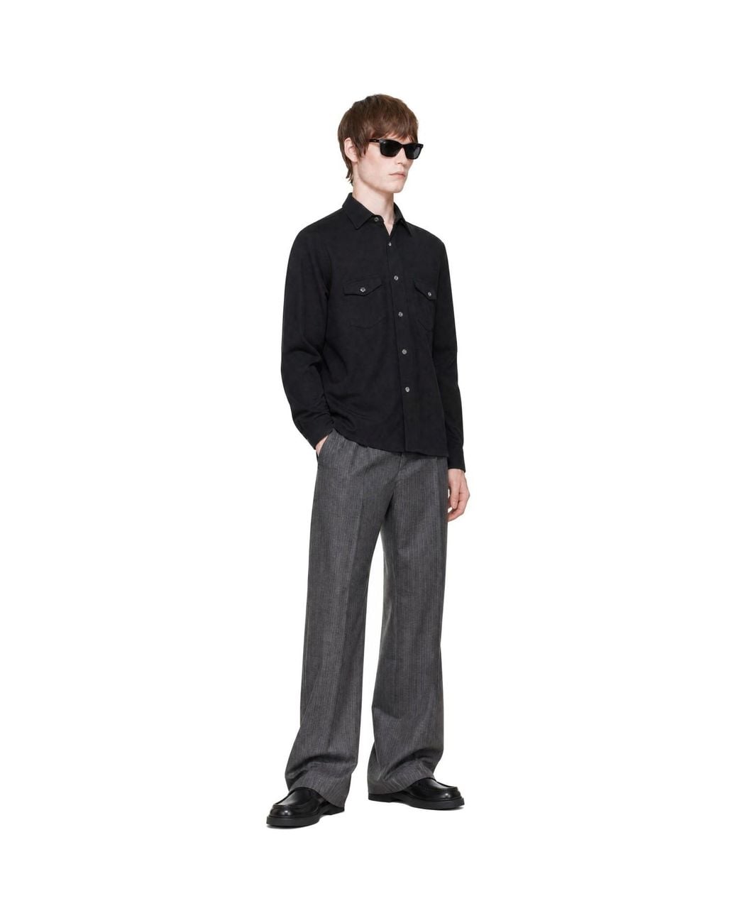 Second/Layer Black Field Shirt for men