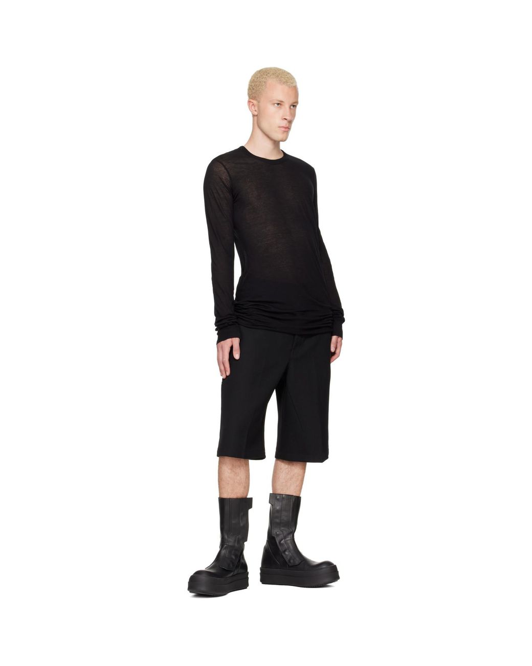 Rick Owens Black Tower Basic Ls T-Shirt for men