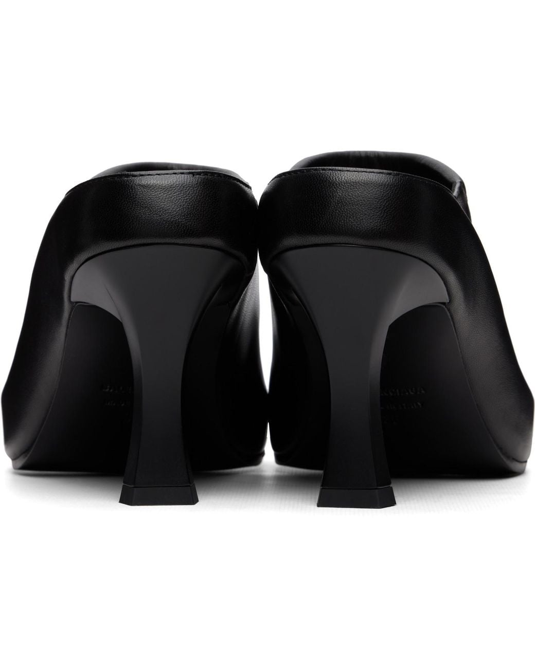 Balenciaga Black Scholl Edition Sheepskin Mule Heels