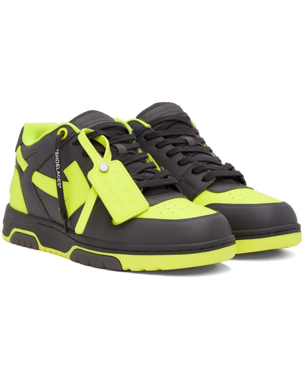 Off white black shop and yellow shoes