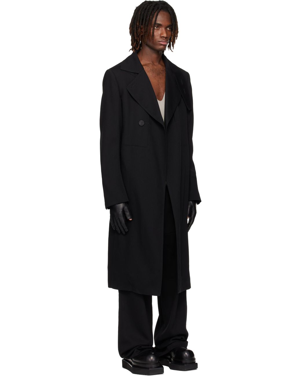 Rick Owens Temple Drella Trench Coat in Black for Men | Lyst UK