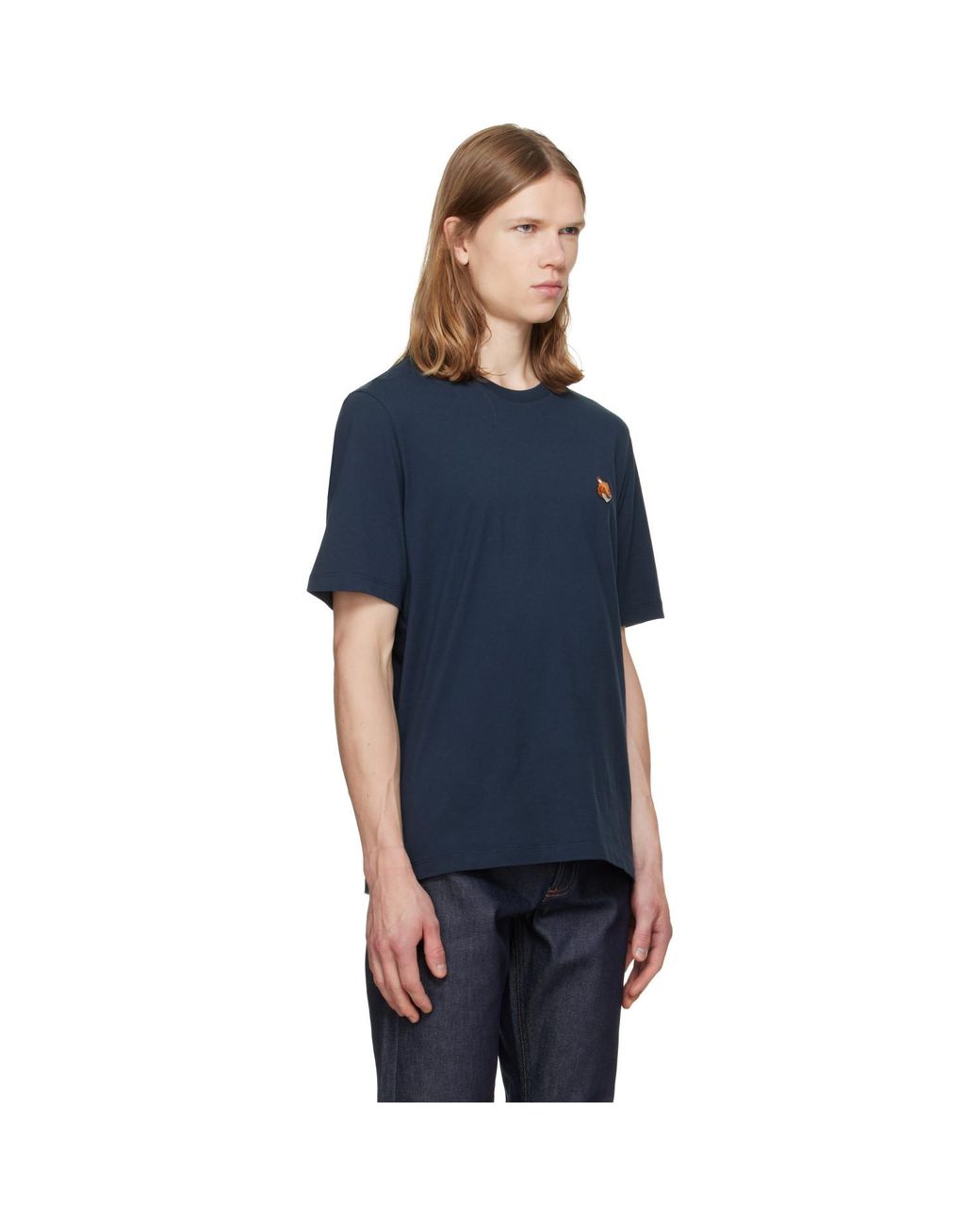 Maison Kitsuné Blue Fox Head Regular T-Shirt for men