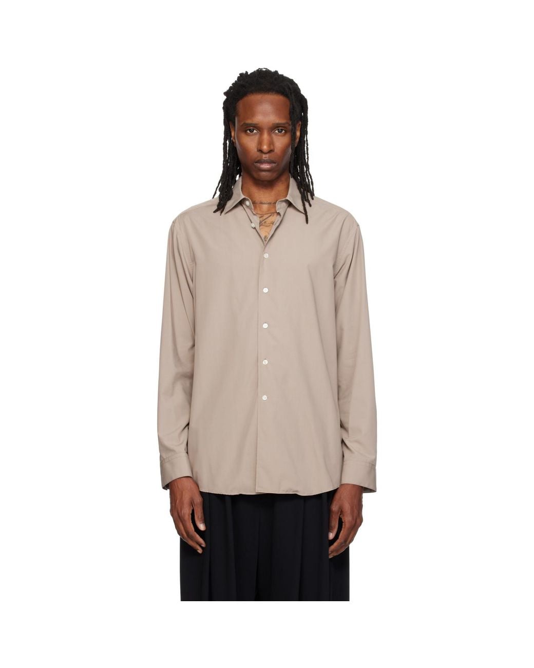 SOSHIOTSUKI Natural Rayon Oversized Shirt for men