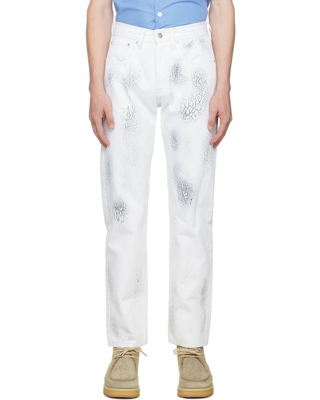 NAMACHEKO Denim Ssense Exclusive White Jeans for Men | Lyst