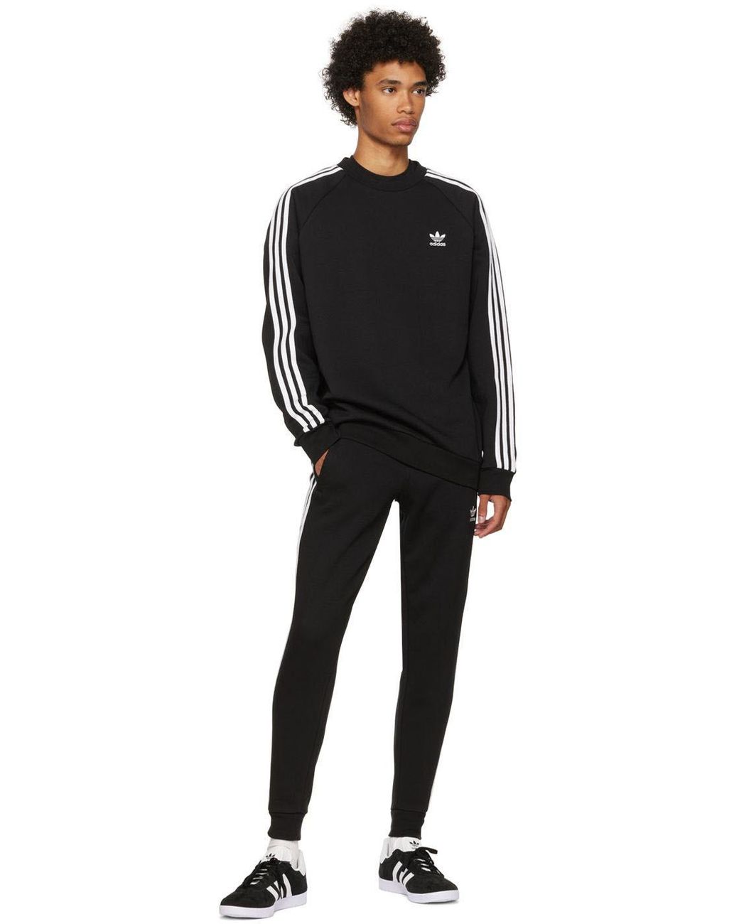 adidas Originals Synthetic Adicolor Classics 3-stripes Sweatshirt in Black  for Men | Lyst