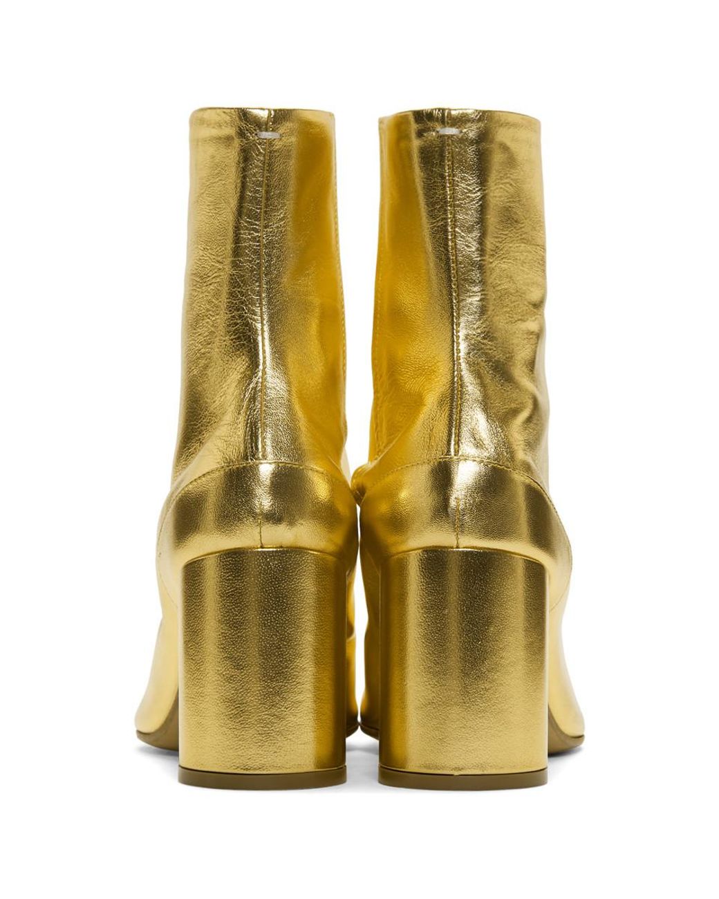 Maison Margiela ブーツ ゴールド 2007423E0019 Maison Margiela Gold Tabi Boots in Metallic | Lyst
