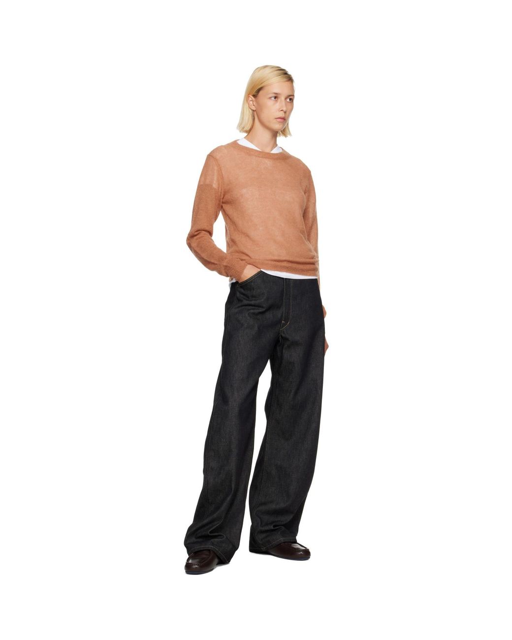 Studio Nicholson Black Tan Eyla Sweater
