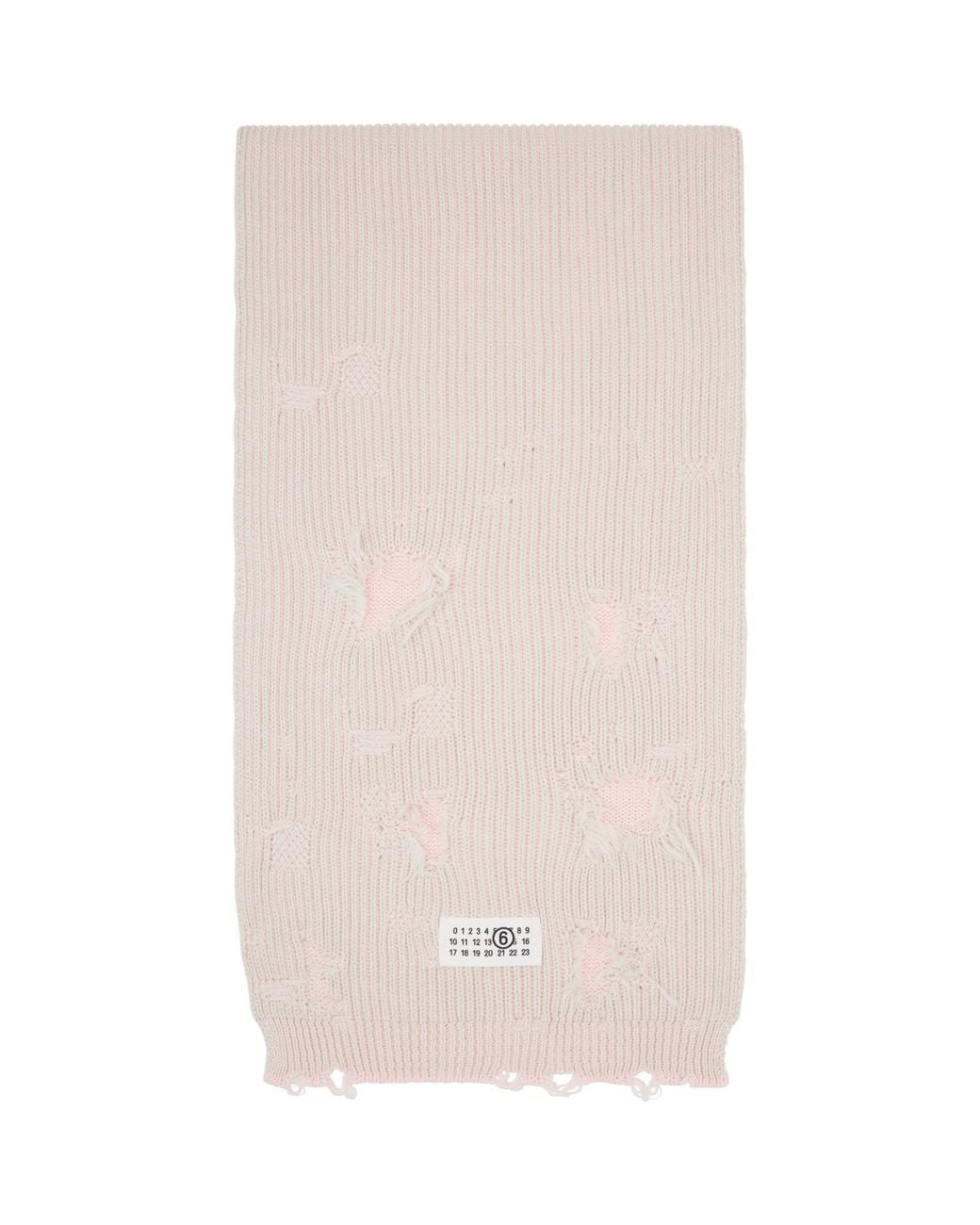 MM6 by Maison Margiela Natural Amended Optical Ribs Scarf for men