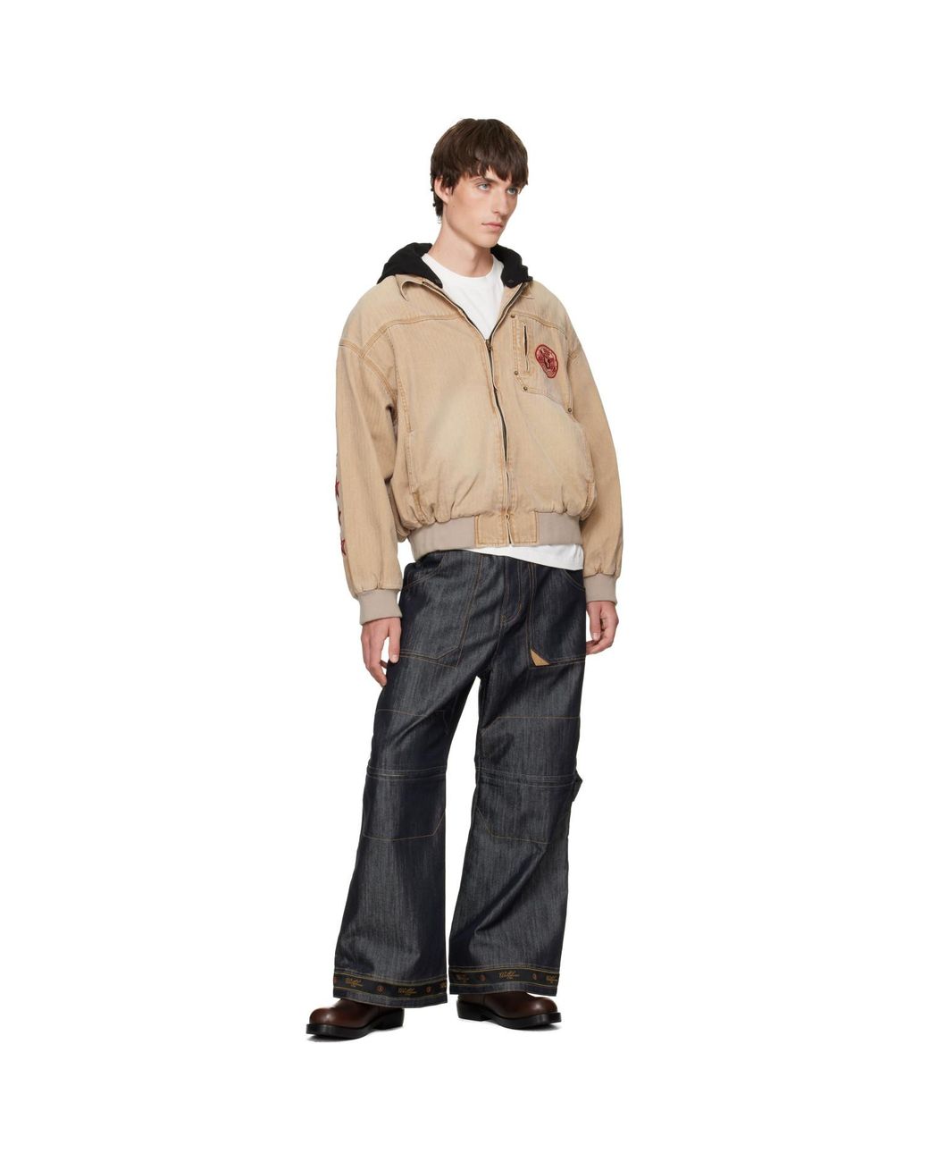 we11done Black Old School Denim Jeans for men