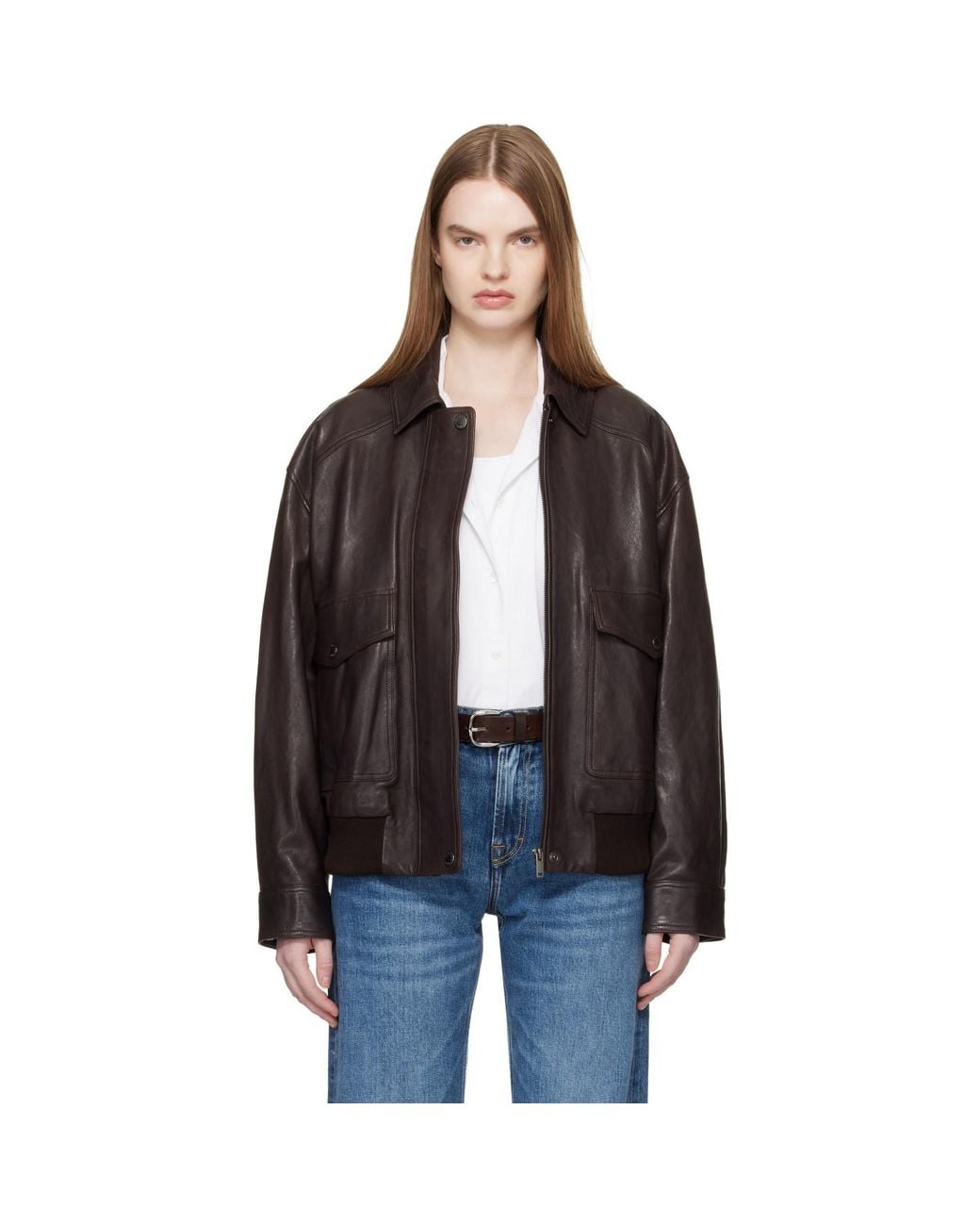 Weekend by Maxmara Black Gigante Leather Jacket