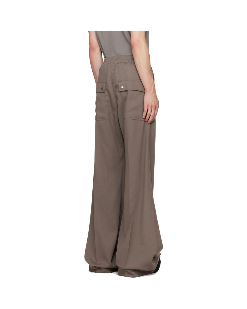 Rick Owens Brown Tower Wide Bela Trousers for men