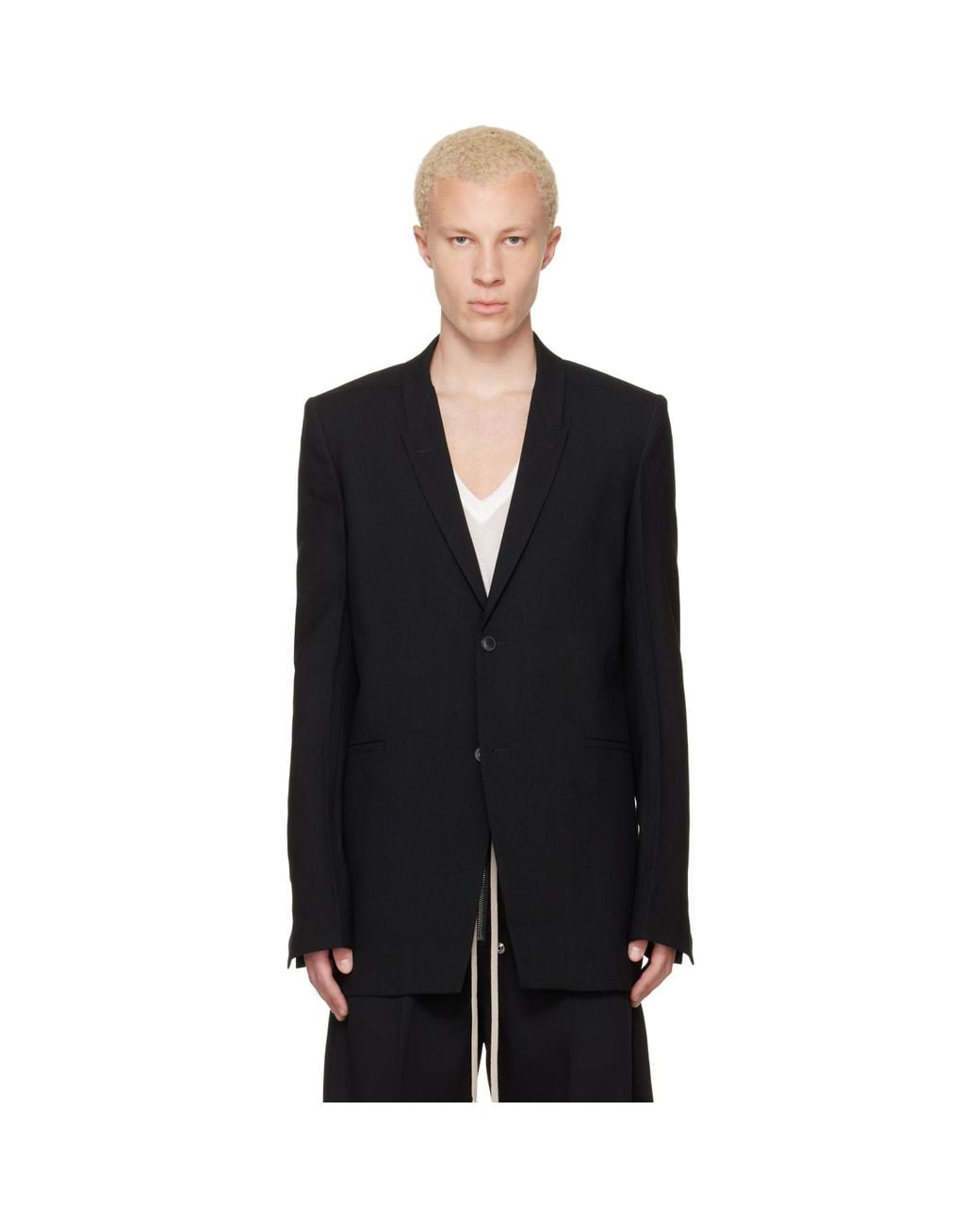 Rick Owens Black Tower Concordian Blazer for men