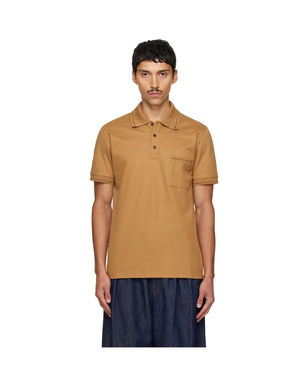 Ferragamo Multicolor Tan Gancini Polo for men