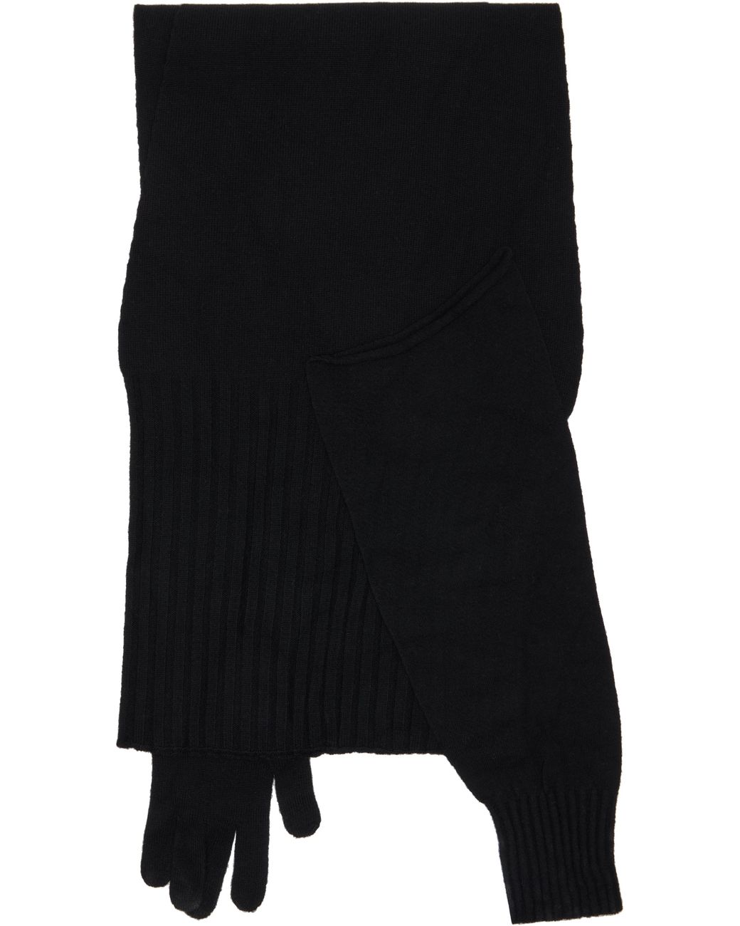 Issey Miyake Black November Sleeves Collection Stole Scarf
