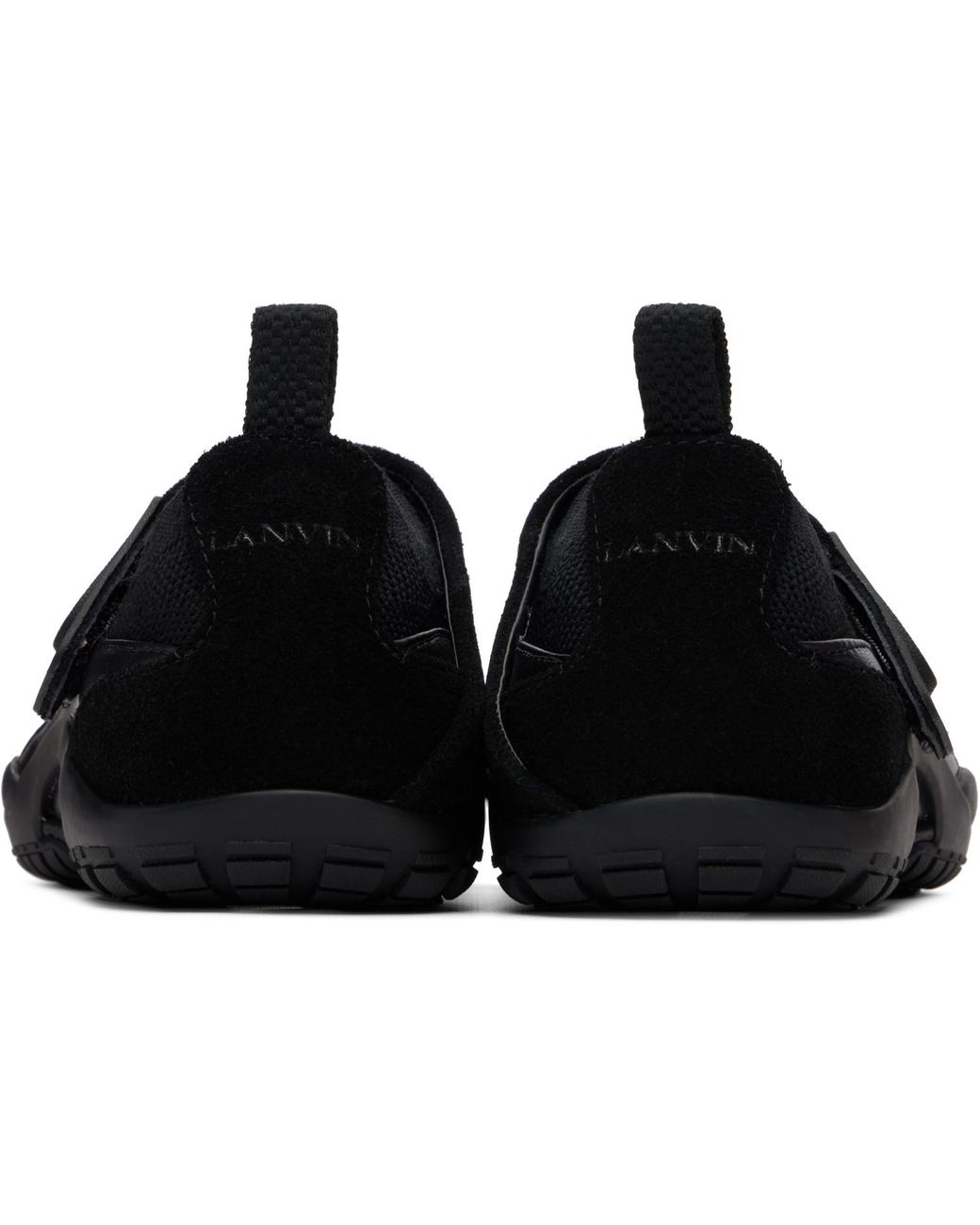 Lanvin Black Lnv1 Knit & Suede Sneakers