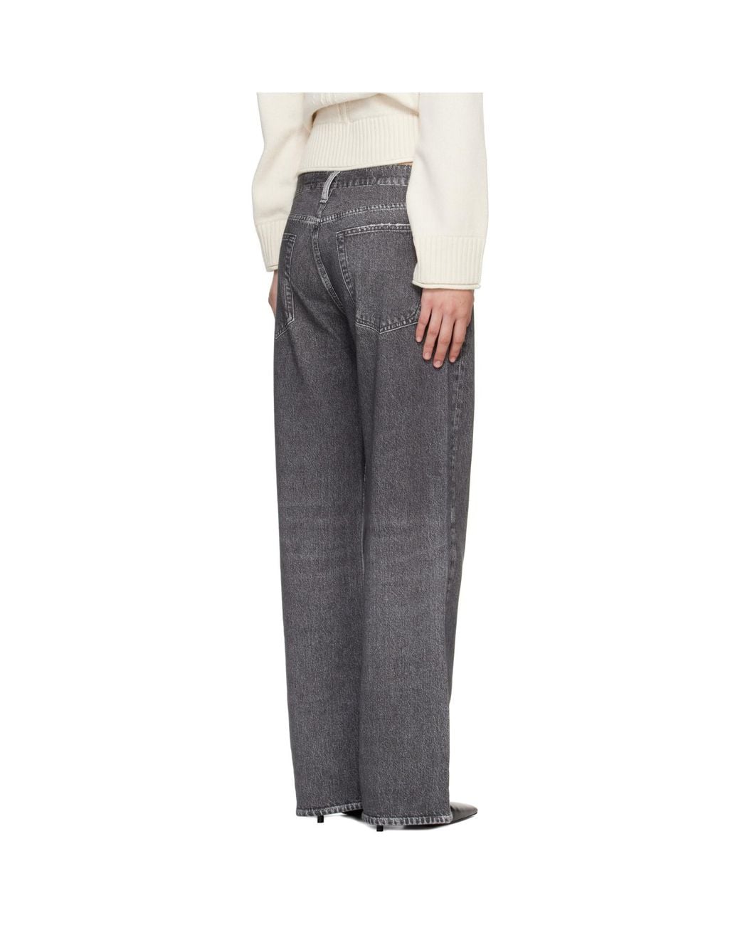 Rag & Bone Gray Miramar Cam Relaxed Straight Trousers