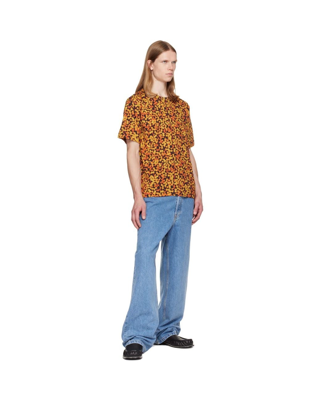 Dries Van Noten Orange Regular Fit Cotton T-Shirt for men
