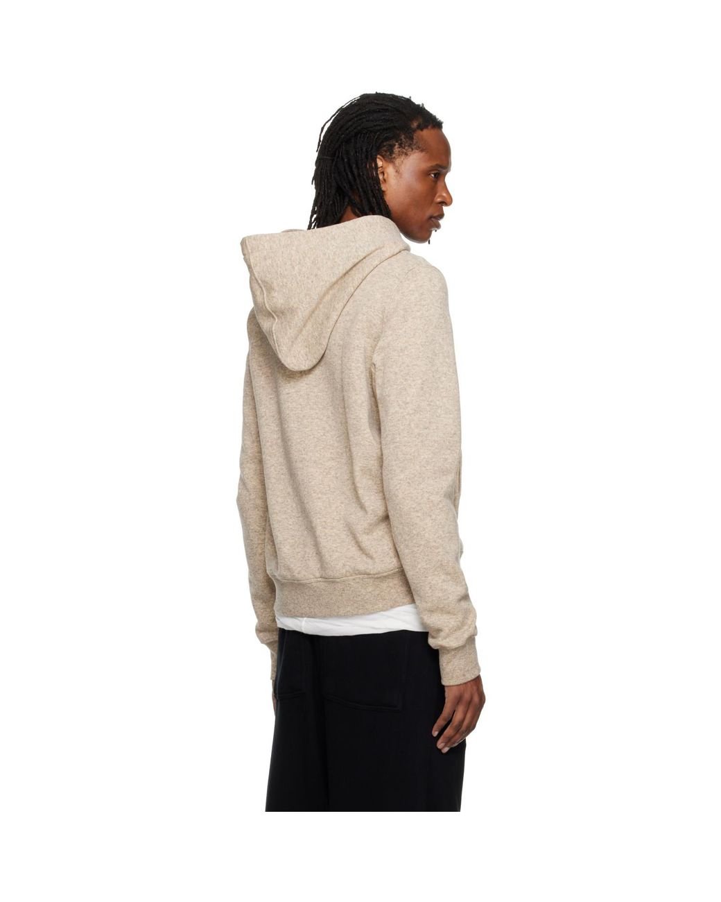 Rick Owens Natural Off- Tower Jason Hoodie for men