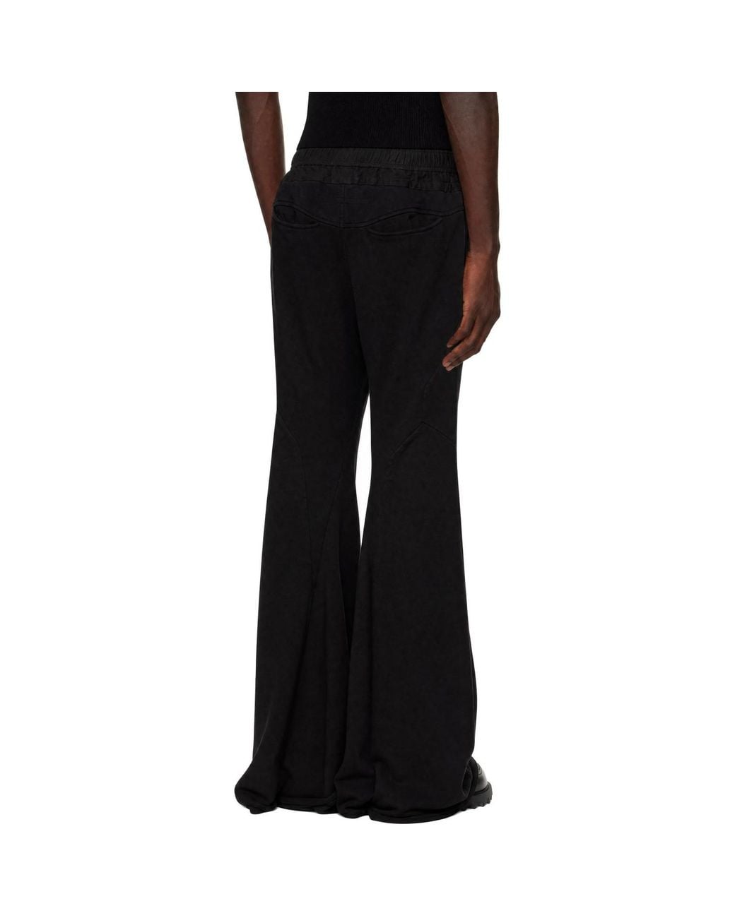 Julius Black Cotton Dry Flared Sweatpants for men