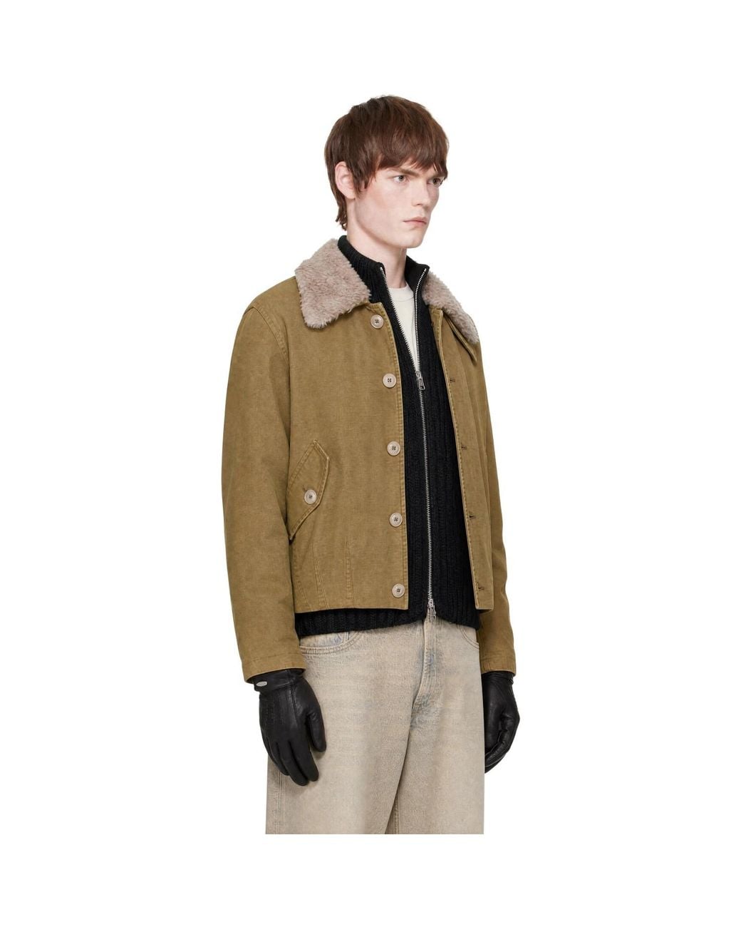 Our Legacy Brown Khaki Aerial Jacket for men