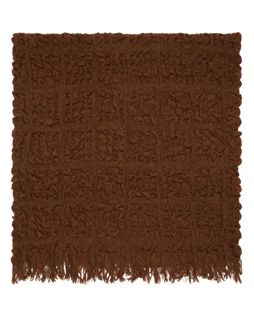 Lauren Manoogian Brown Handwoven Crepe Wrap Scarf