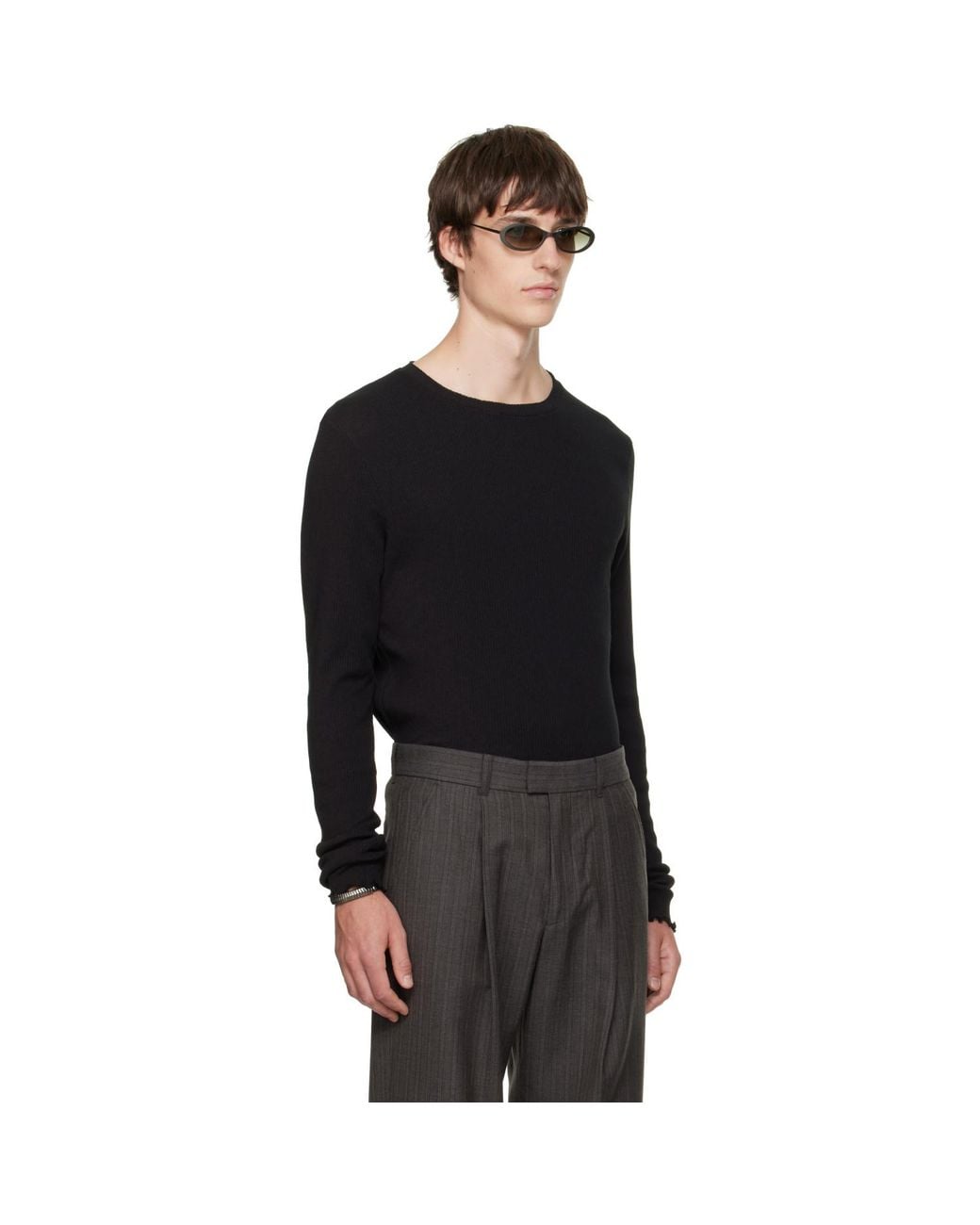 Our Legacy Black Elongated Longsleeve T-Shirt for men