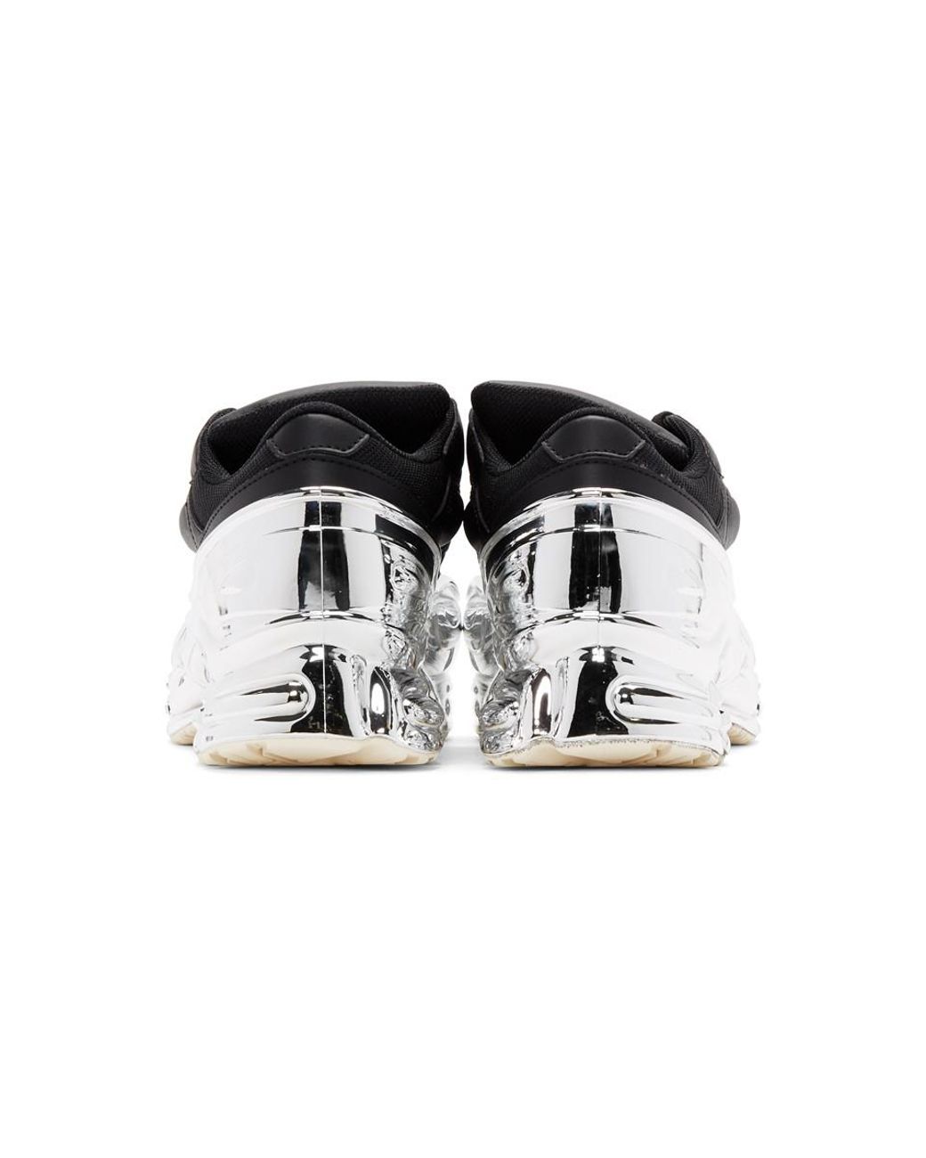 Raf Simons Leather Ozweego Platform Wedge Sneakers in Black Silver (Black)  for Men | Lyst