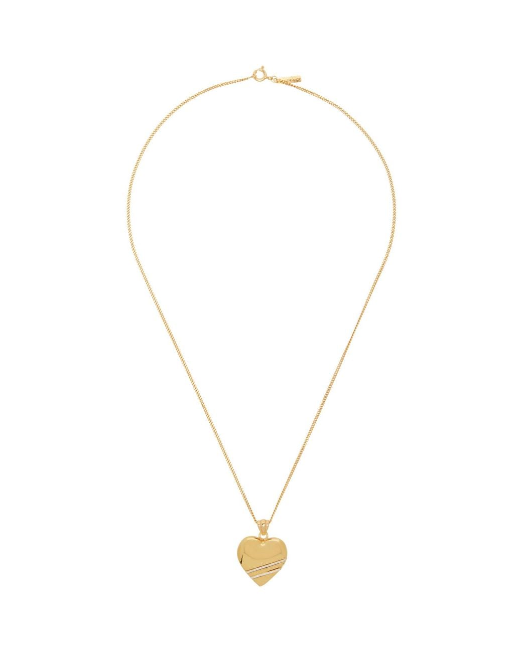 Ernest W. Baker Metallic Mod Heart Necklace for men