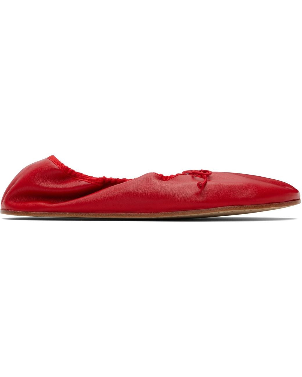 The Row Black Round Ballerina Flats