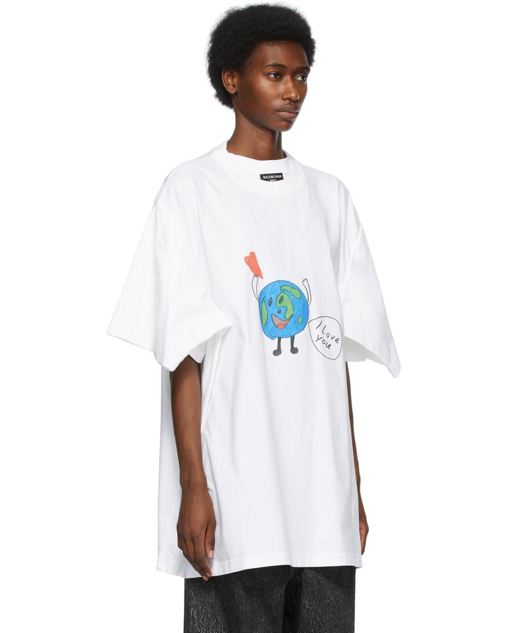 Balenciaga I Love Earth T shirt in White Lyst Australia