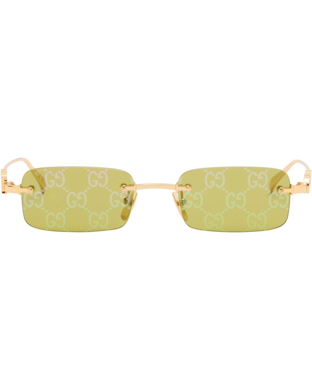 Gucci Black Rectangular Frame Sunglasses for men