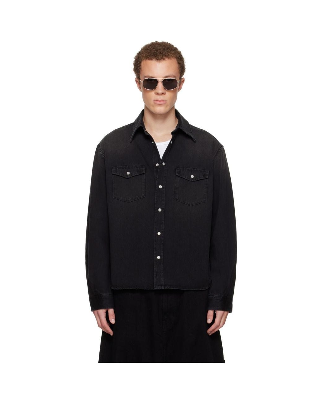 Givenchy Black Classic Denim Shirt for men