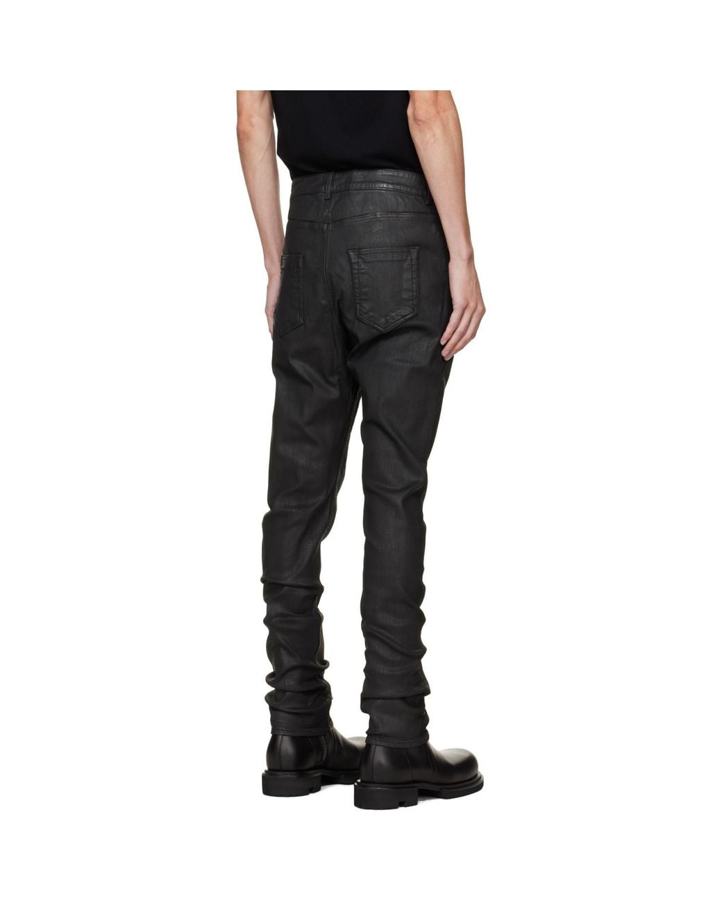 Rick Owens Black Tower Detroit Cut Jeans for men