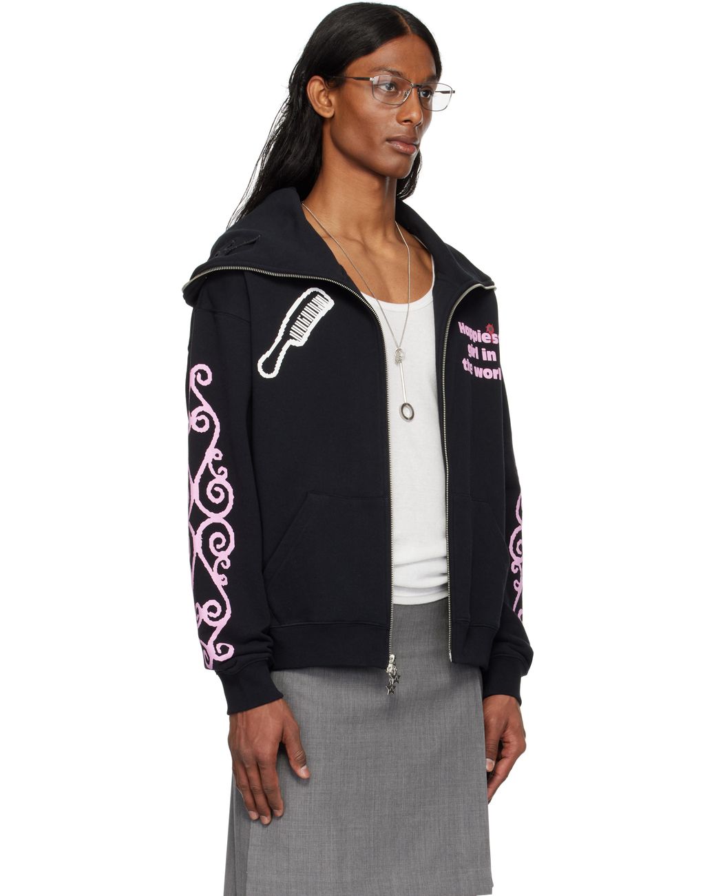 Ashley Williams Happy Manga Butterfly Hoodie in Black for Men | Lyst